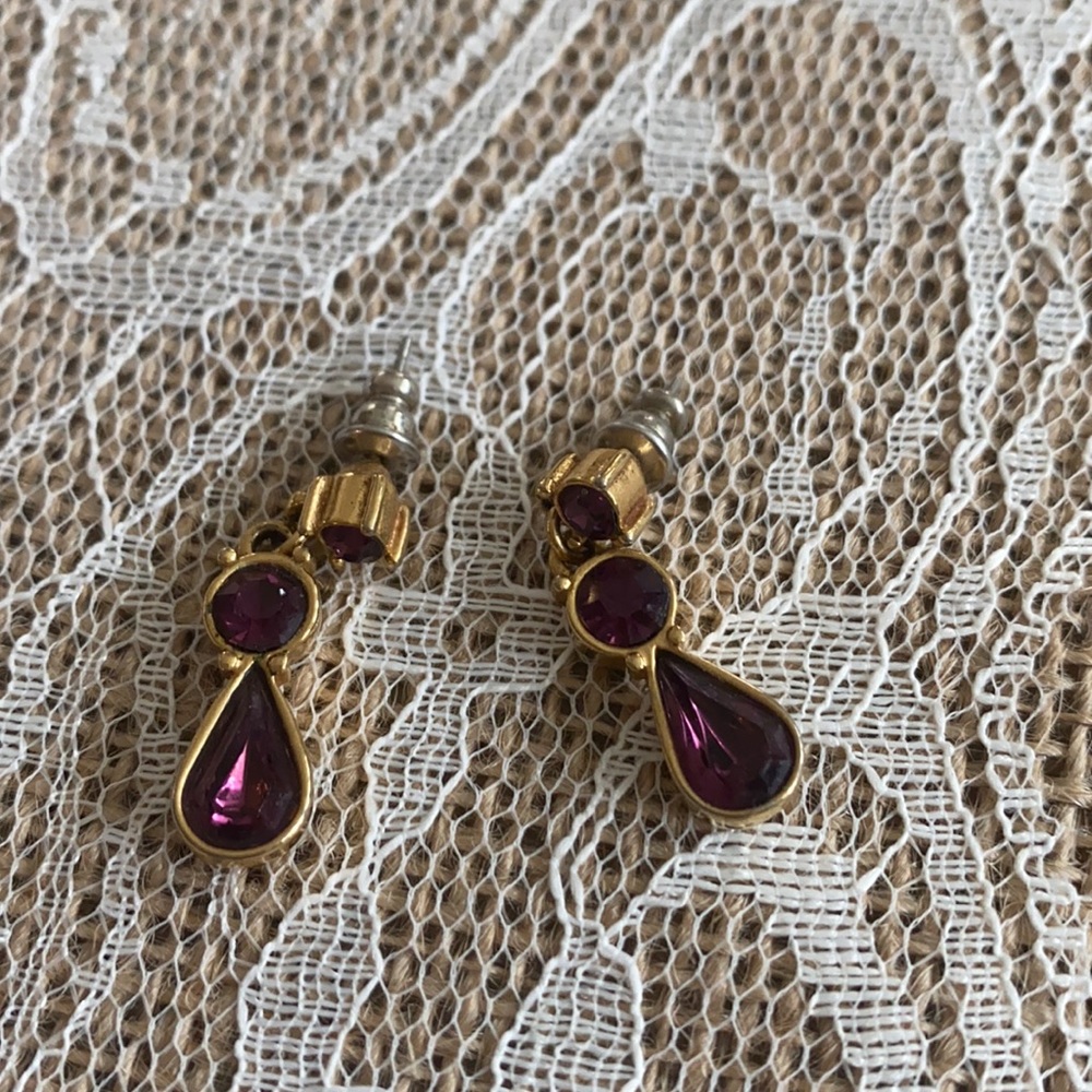 Amethyst teardrop earrings